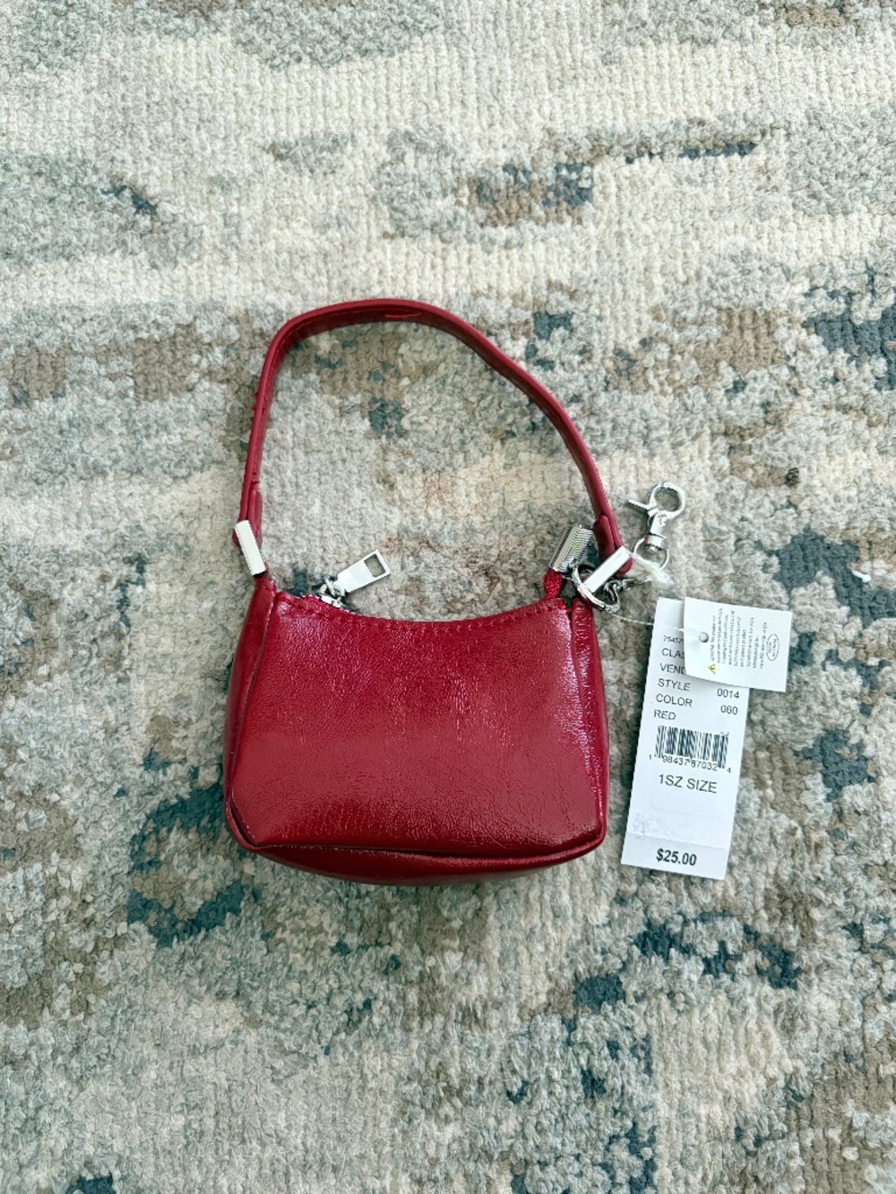 NWT PacSun Faux Leather Mini Staple Bag – Red Patent Finish